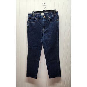 J.Crew Womens Denim Blue cropped Jeans Mid-Rise Straight-Leg Size 28inches P